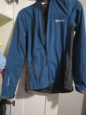 Vintage Mountain Warehouse Blue Softshell Waterproof Jacket